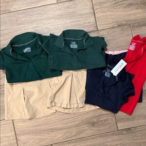 Cat & Jack Girls Uniform Bundle mixed size.